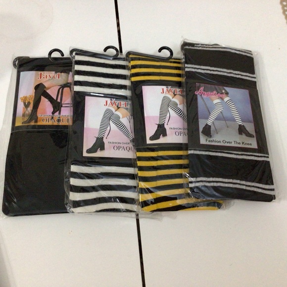 Ladies 4 pairs javel over the knee opaque stockings - Picture 2 of 3